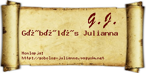 Göbölös Julianna névjegykártya